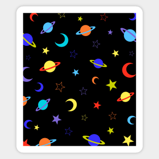 Space, Planets, Stars and Moon, Multi Sticker